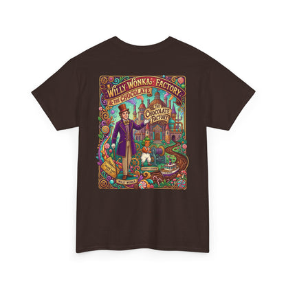 Willy Wonka Factory Graphic Tee — Vintage Chocolate Factory Illustration