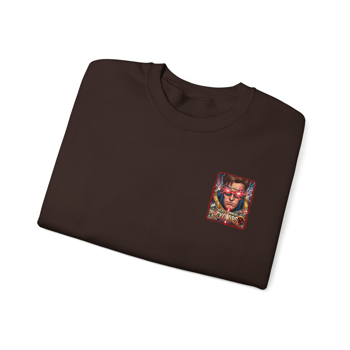 Cyclops Graphic Sweatshirt — Retro X‑Men Laser Portrait Crewneck