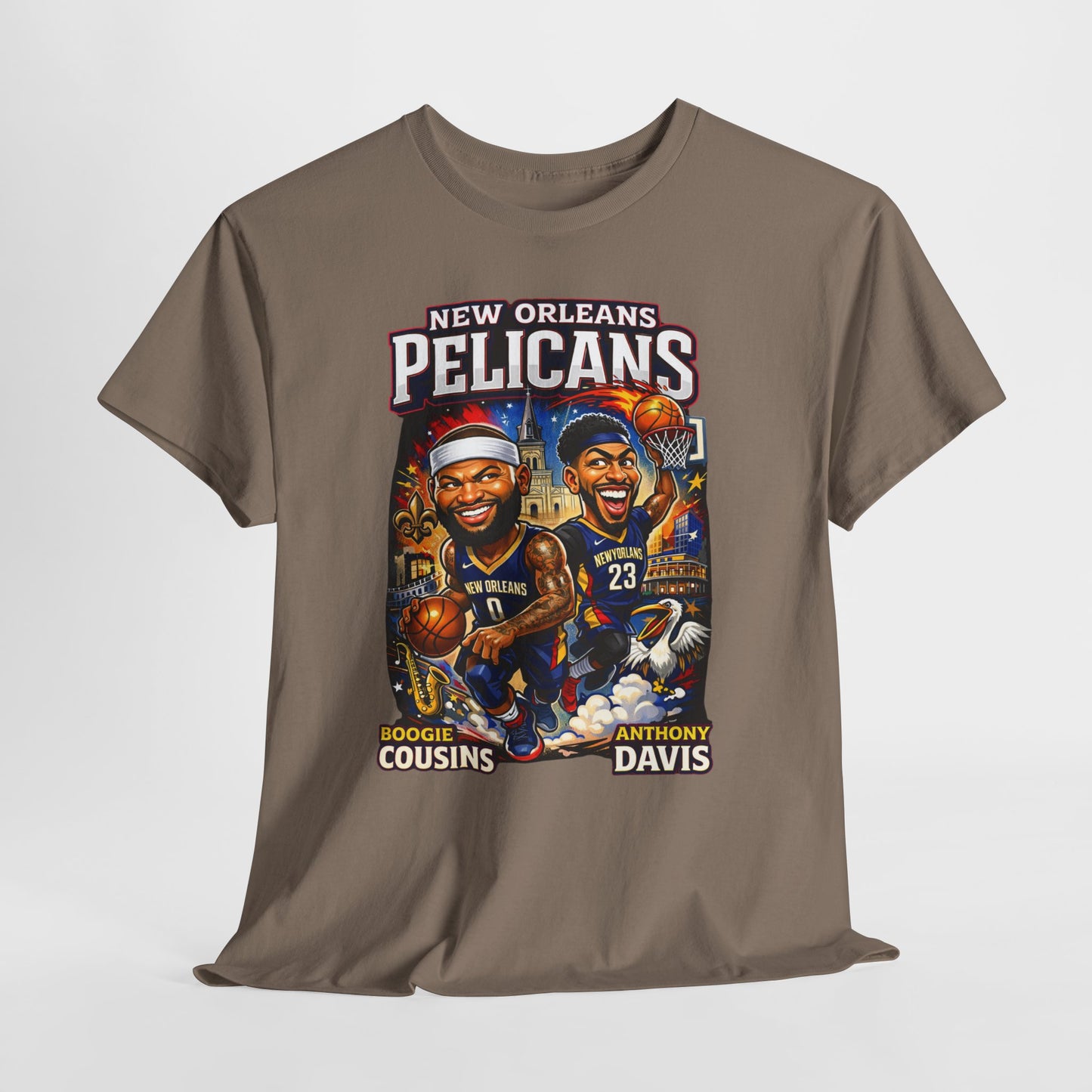 New Orleans Pelicans Basketball T‑Shirt — Boogie Cousins & Anthony Davis Graphic Tee
