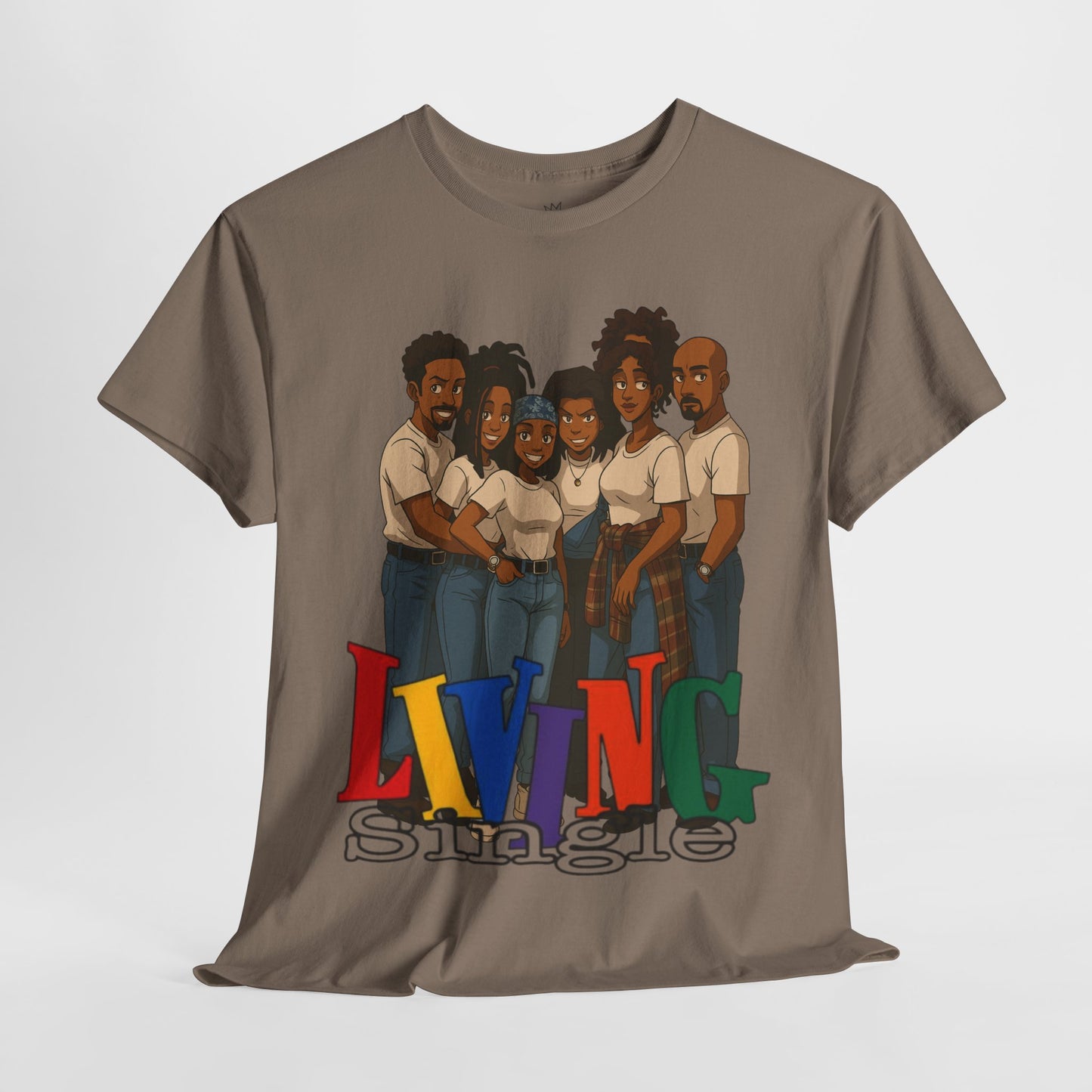 Living Single Unisex Heavy Cotton Tee - Nostalgic TV Show T-Shirt for Fans