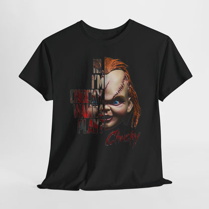 Chucky "Hi, I’m Chucky. Wanna Play?" Graphic Tee