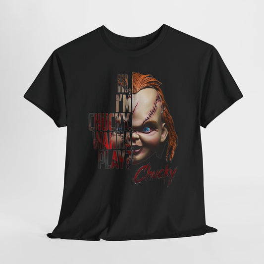 Chucky "Hi, I’m Chucky. Wanna Play?" Graphic Tee