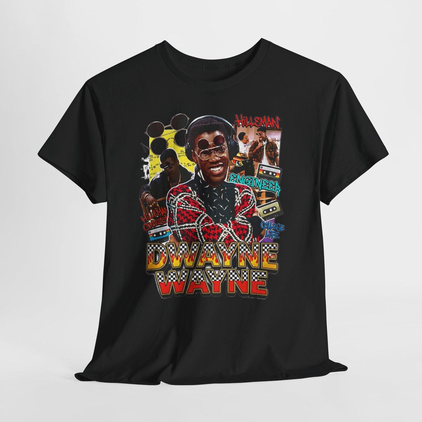 Retro A Different World Collage Graphic Tee — Dwayne Wayne Tribute Design