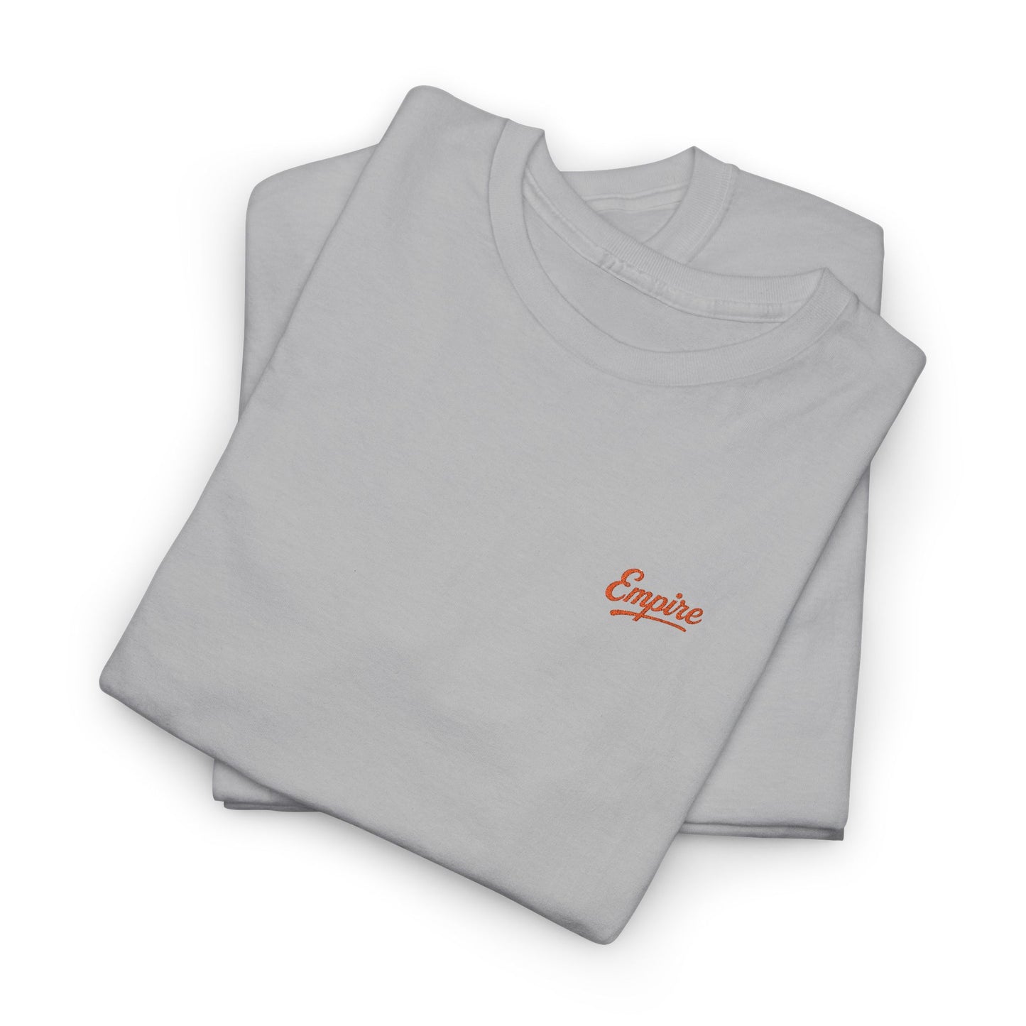 Signature Embroidered Empire Orange Chest Logo T-Shirt
