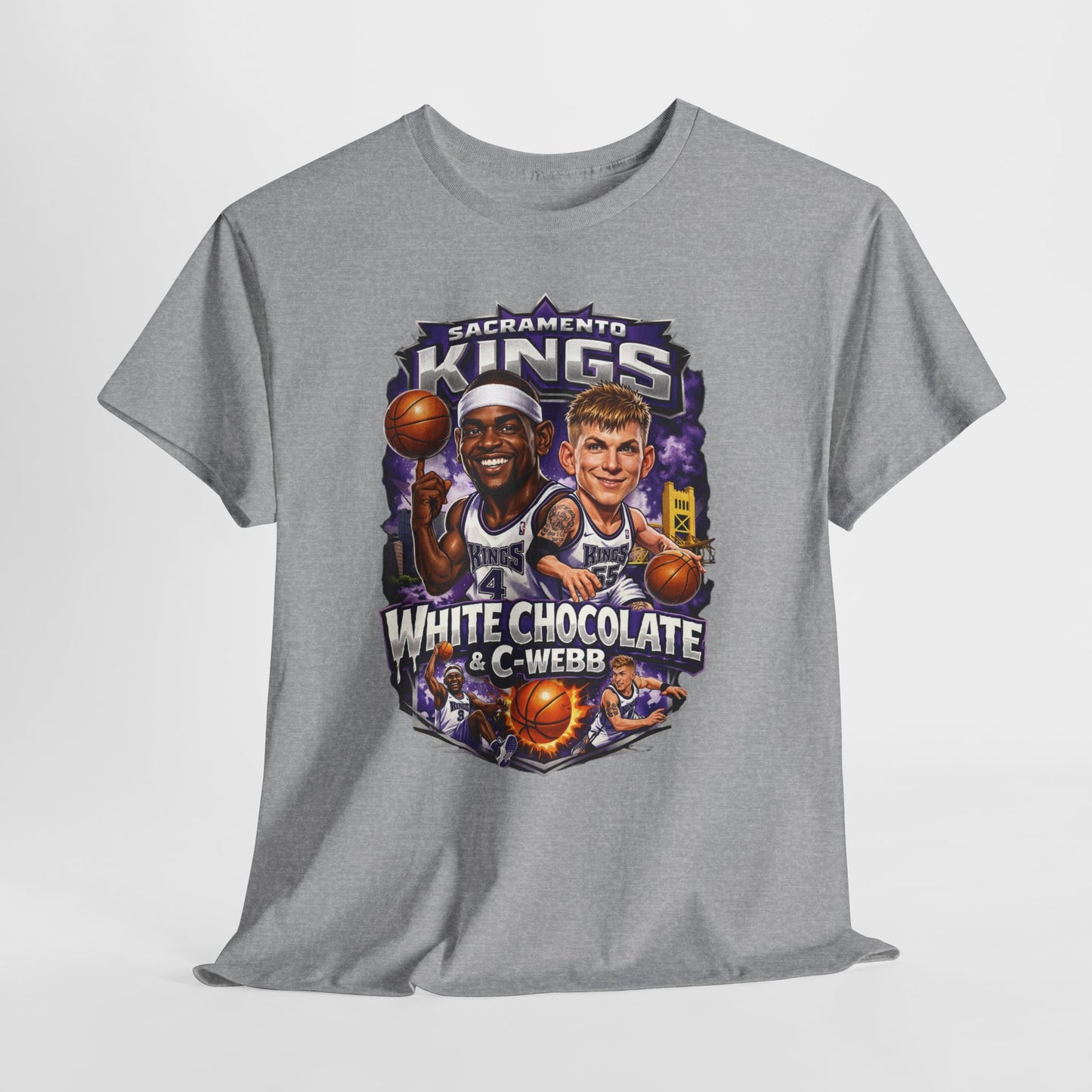 Sacramento Kings 'White Chocolate & C-Webb' Basketball Tee