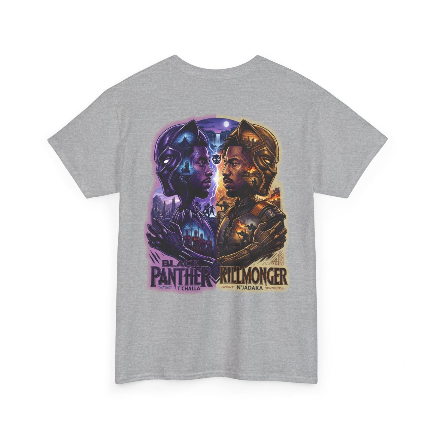 Black Panther vs Killmonger Graphic Tee – Retro Marvel Movie Poster T-Shirt