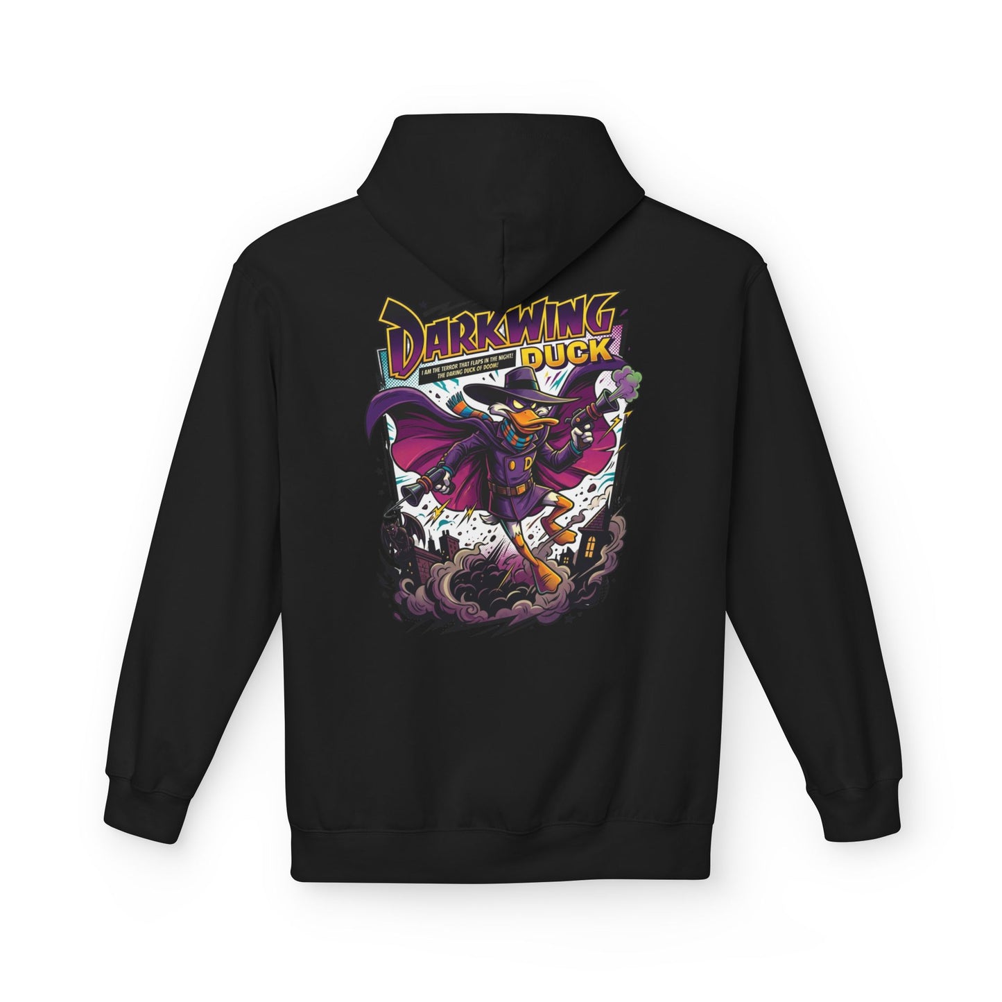 Retro Darkwing Duck Graphic Hoodie | 90s Cartoon Nostalgia
