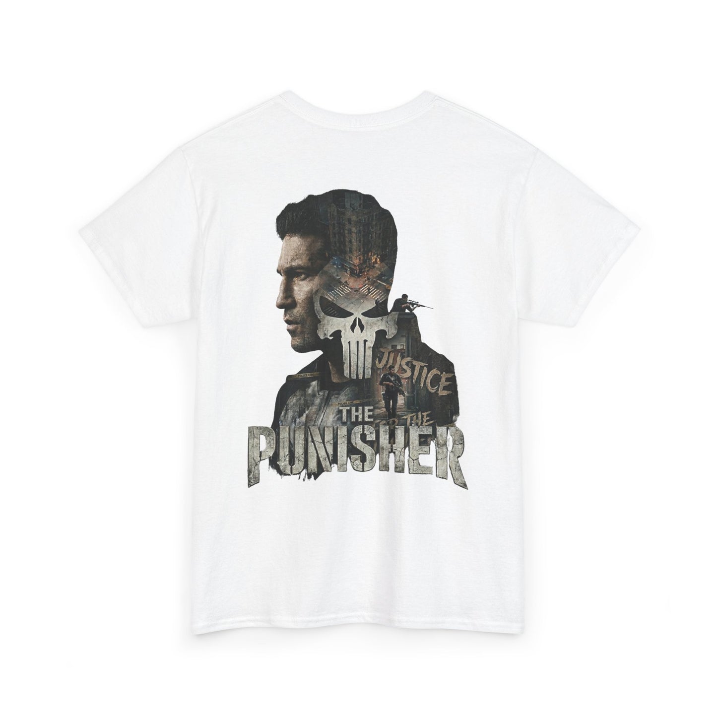 Punisher Graphic Tee — Skull Logo Front & The Punisher Portrait Back