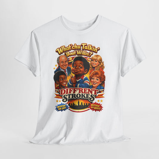 Different Strokes Retro TV Tee — "Whatchu Talkin' 'Bout Willis?" Vintage Sitcom T-Shirt