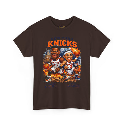 New York Knicks Patrick Ewing & John Starks Retro Basketball Tee