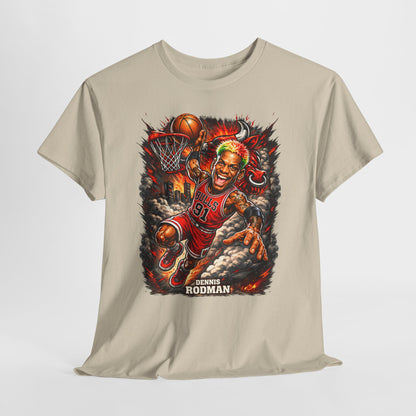 Dennis Rodman 91 Basketball T-Shirt — Vintage Chicago Bulls Jersey Tee
