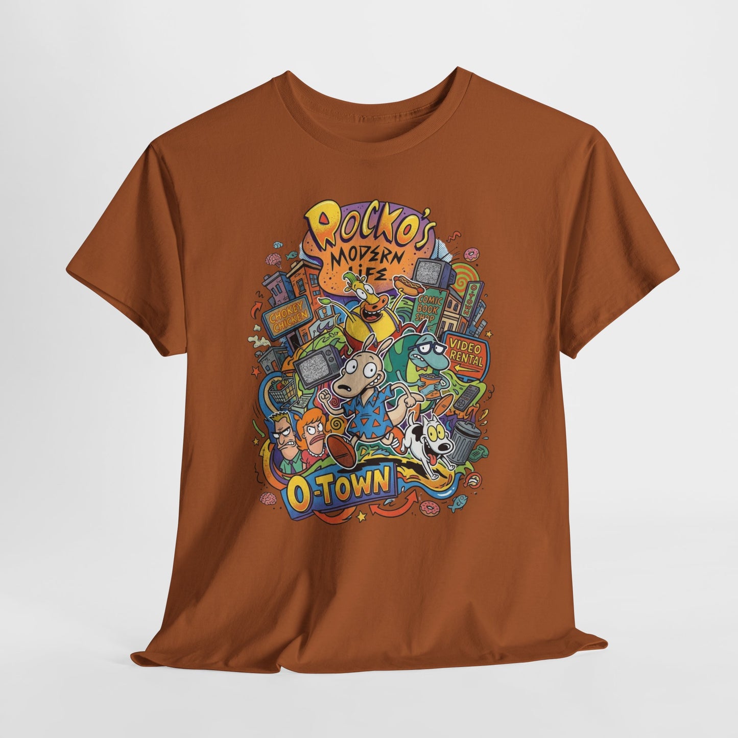 "Rocko's Modern Life: O-Town" Cartoon Retro T-Shirt