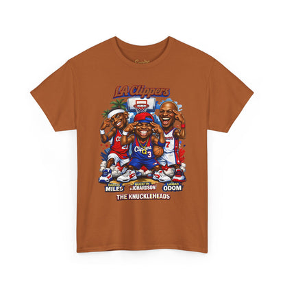 LA Clippers Cartoon Roster Tee — "The Knuckleheads" Team Graphic T-Shirt