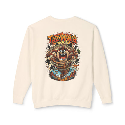 Taz Mania Crewneck Sweatshirt – Retro Cartoon Graphic Pullover