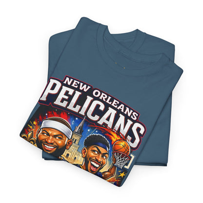 New Orleans Pelicans Basketball T‑Shirt — Boogie Cousins & Anthony Davis Graphic Tee
