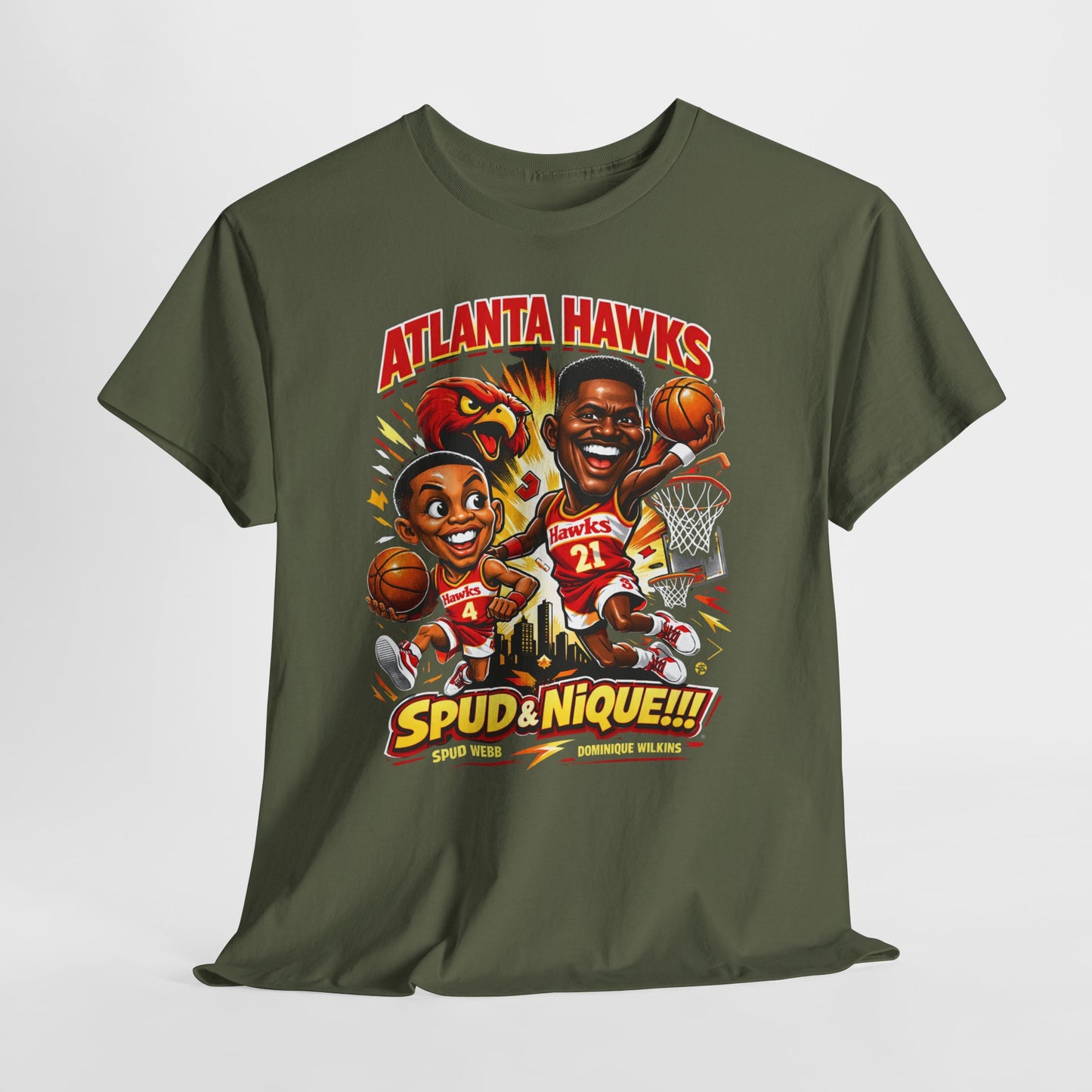 Atlanta Hawks 'Spud & Nique' Graphic Tee — Retro Basketball Fans Shirt