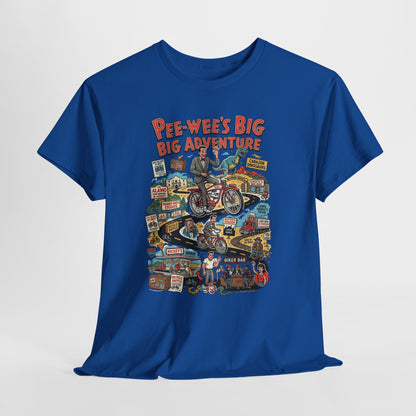 Pee-wee’s Epic Road Trip: A Collage of Adventure Graphic Tee