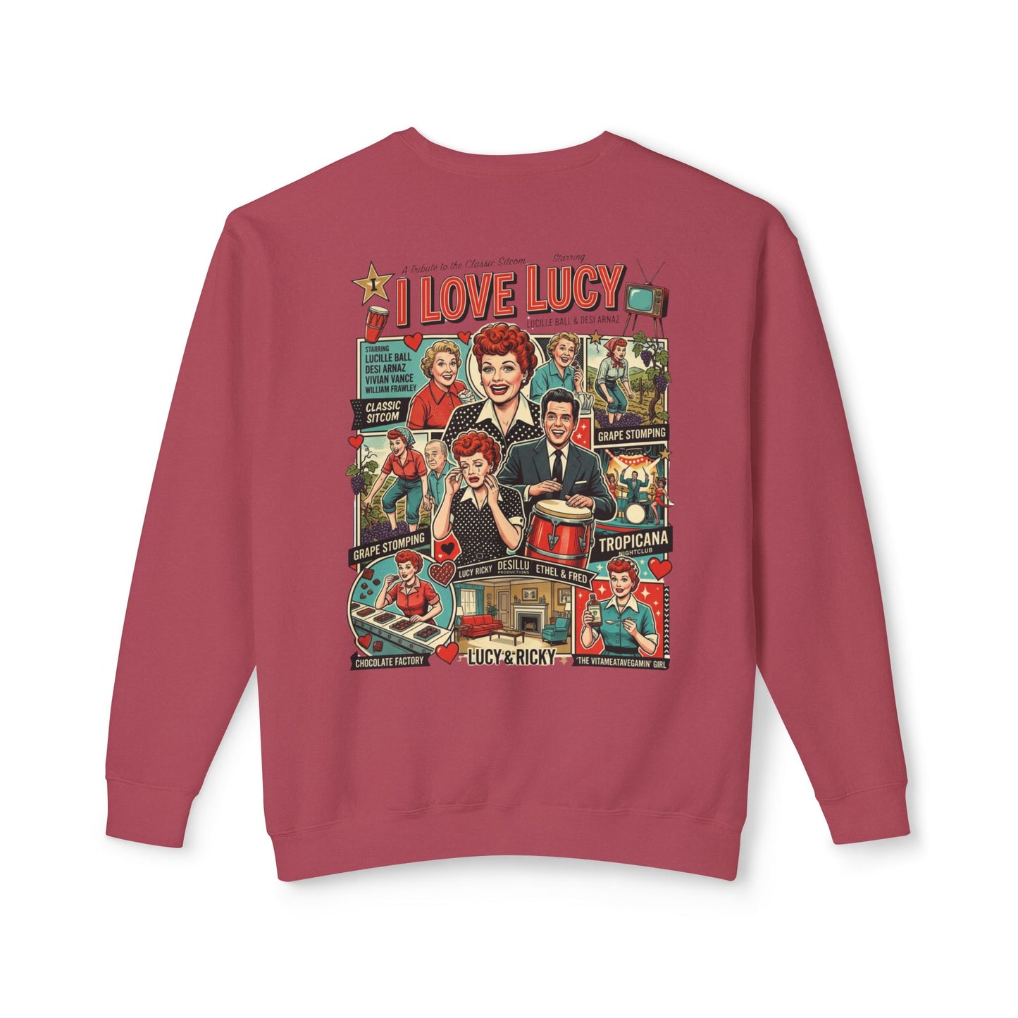 I Love Lucy Vintage Collage Sweatshirt