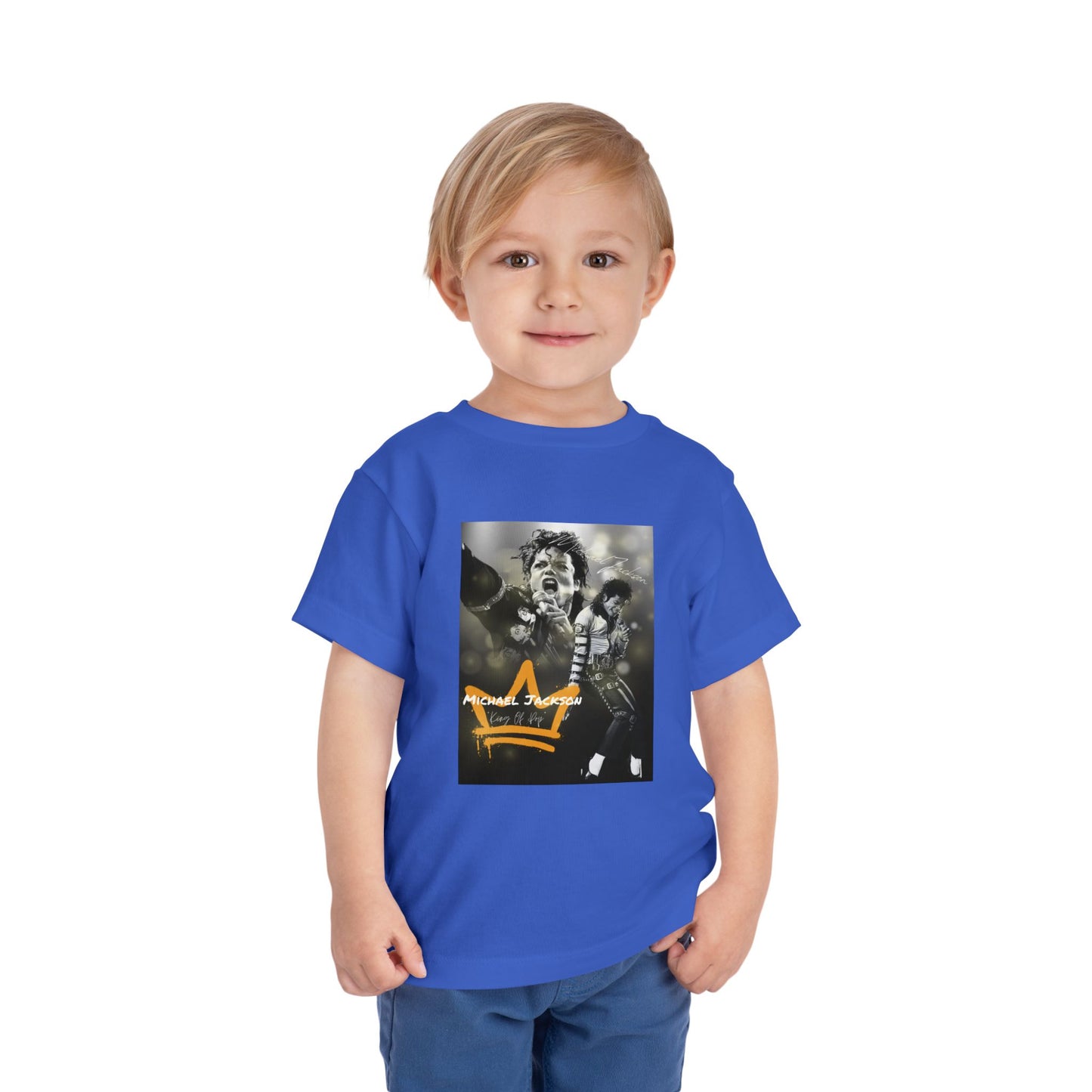 Toddler Short Sleeve Tee with Crown Design - Cool Kids T-Shirt, Unique Gift, Birthday Outfit, Everyday Wear, Explore Fashion