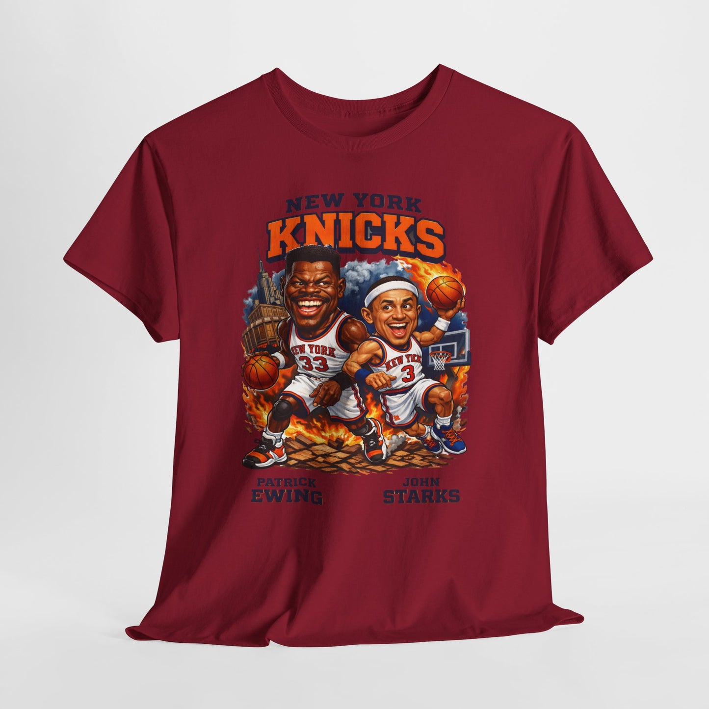New York Knicks Patrick Ewing & John Starks Retro Basketball Tee