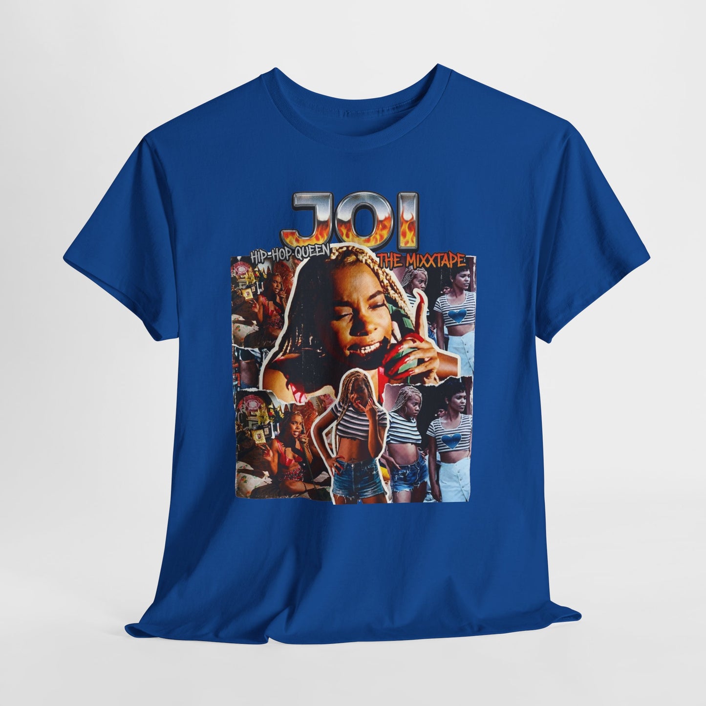 Retro Collage 'JOI' Graphic Tee — Vintage Portraits & Summer Vibes