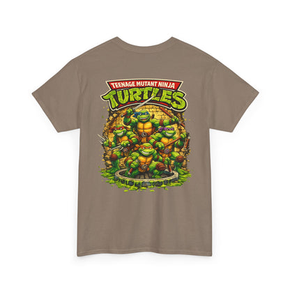 Teenage Mutant Ninja Turtles Graphic Tee — Retro TMNT Logo & Group Back Print