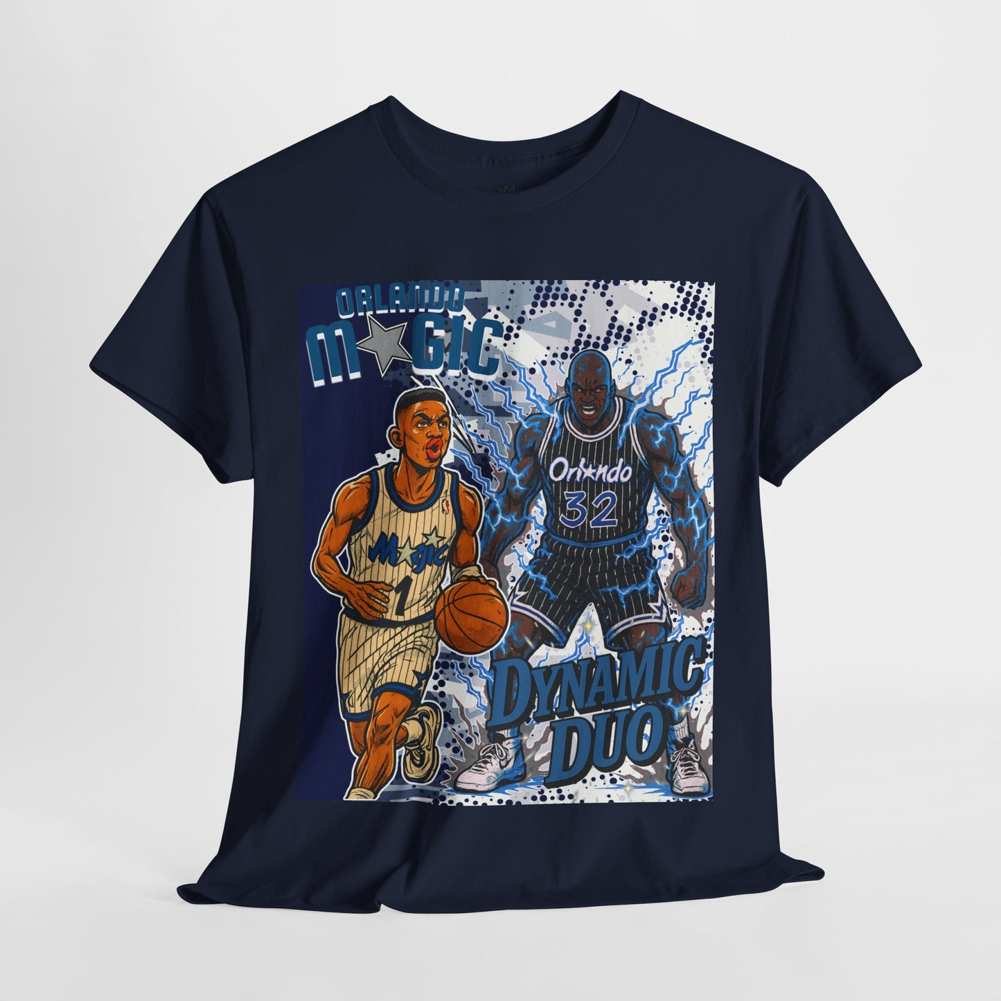 Dynamic Duo Basketball Tee - Unisex Heavy Cotton Shirt, Sports Fan Apparel, Gift for Athletes, Vintage Style, Cool Casual Wear