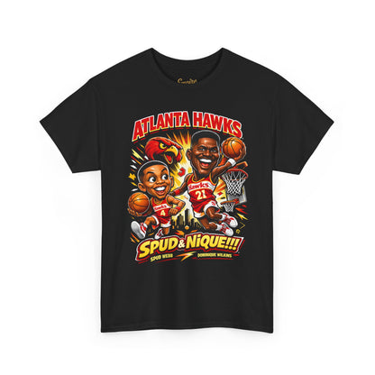 Atlanta Hawks 'Spud & Nique' Graphic Tee — Retro Basketball Fans Shirt