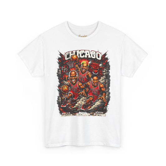 Chicago Bulls Retro Players Graphic Tee — Vintage Basketball Team Shirt