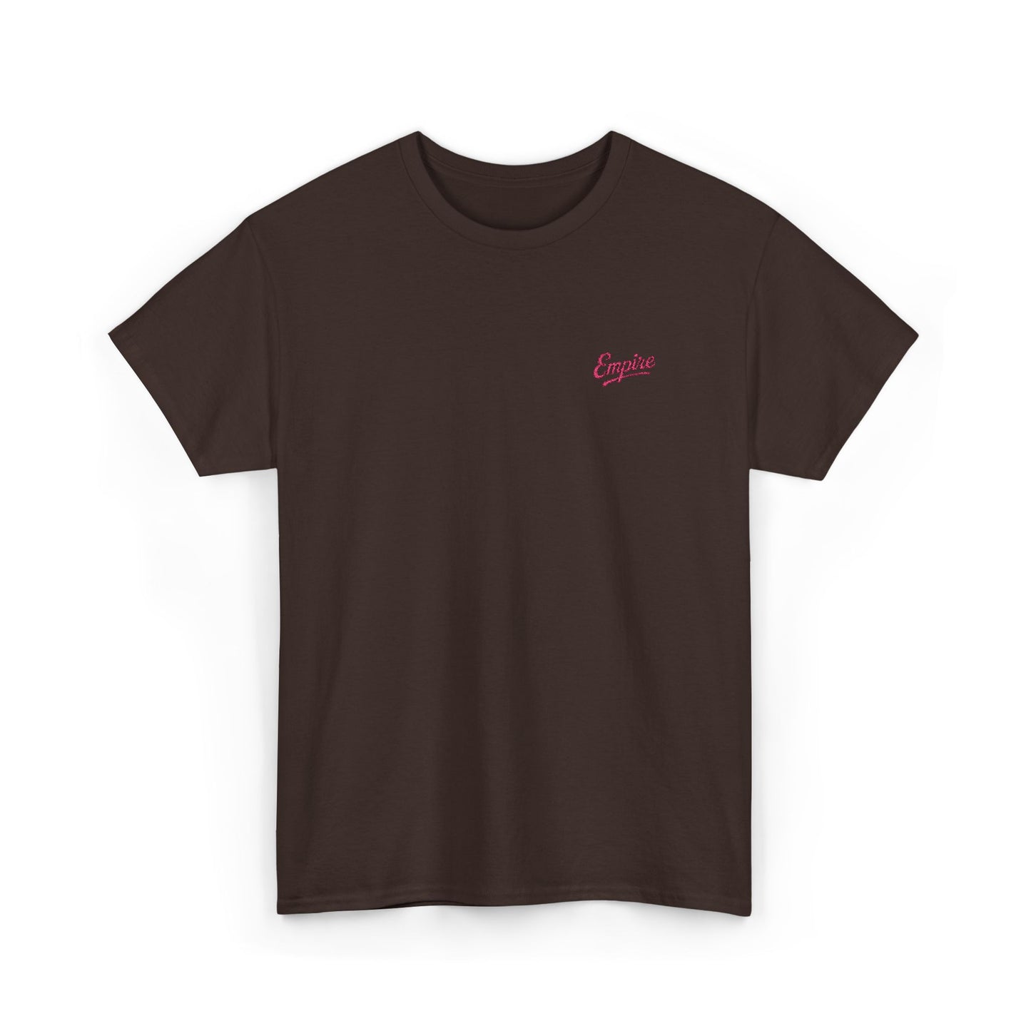 Signature Embroidered Empire Pink Chest Logo T-Shirt
