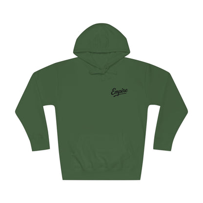 Empire Signature Embroidered Hoodie — Minimal Fleece with Black 'Empire' Logo