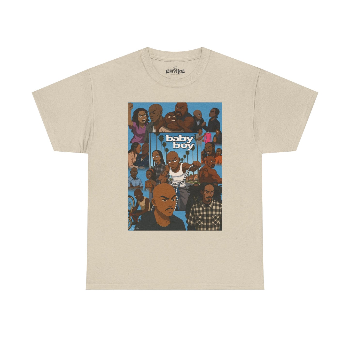 Baby Boy Unisex Heavy Cotton Tee - Retro Cartoon Design