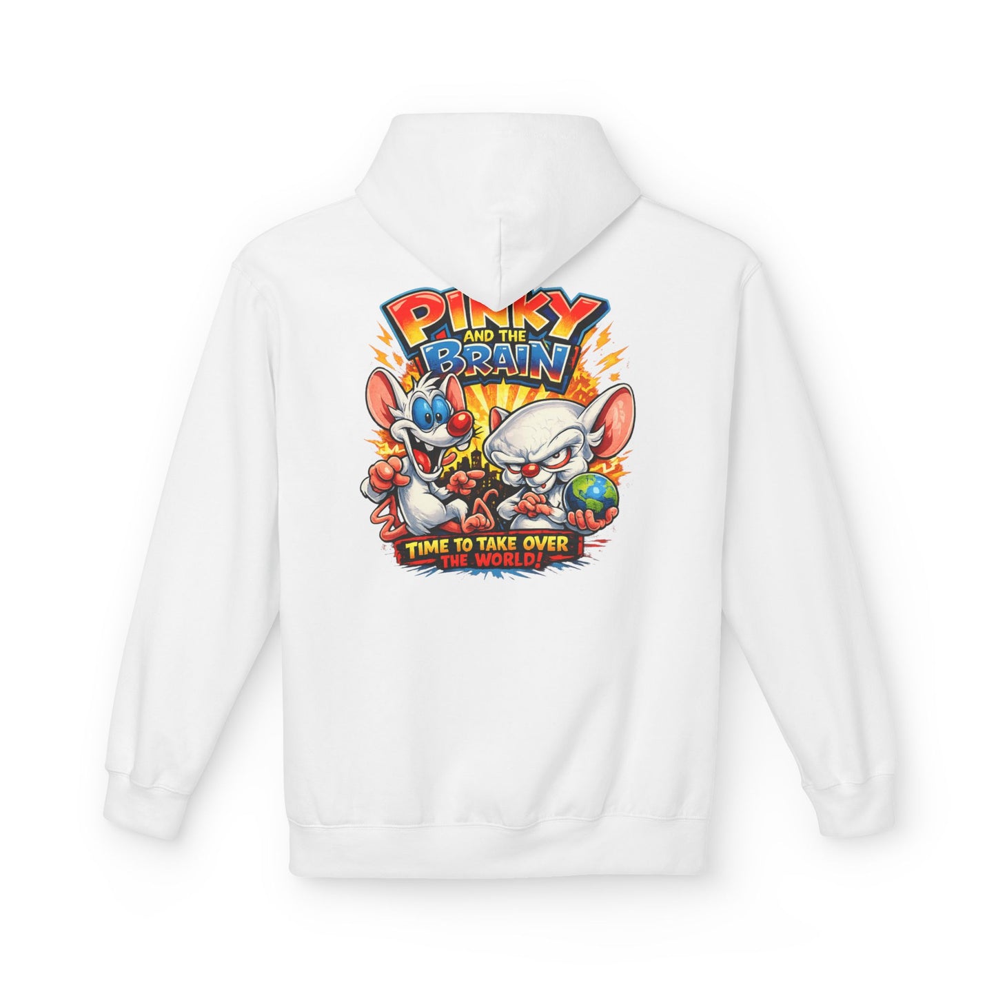 Pinky and the Brain "Time to Take Over the World" Midweight Softstyle Fleece Hoodie