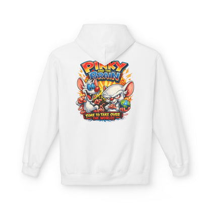 Pinky and the Brain "Time to Take Over the World" Midweight Softstyle Fleece Hoodie