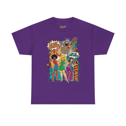 Caveman Comic Tee — Retro Pop-Art Caveman Graphic T-Shirt