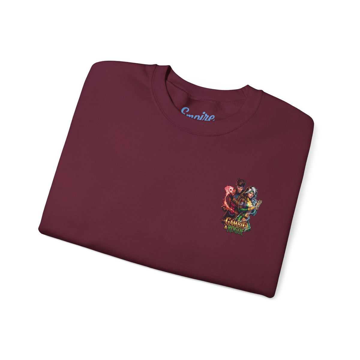 Gambit & Rogue Graphic Crewneck Sweatshirt — X-Men Comic Retro Art