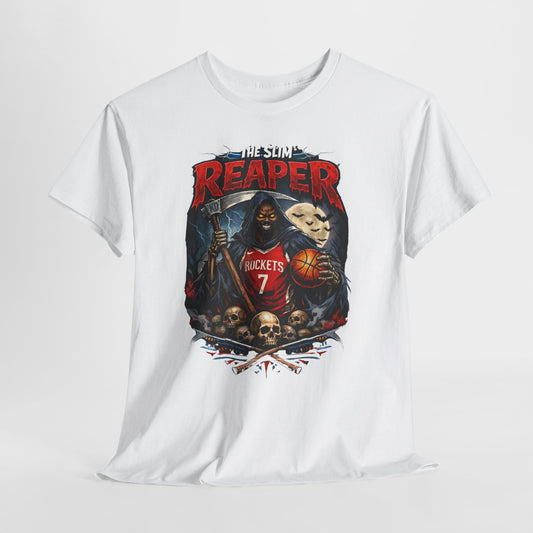 Grim Reaper Basketball Tee — "The Slim Reaper" Graphic T-Shirt
