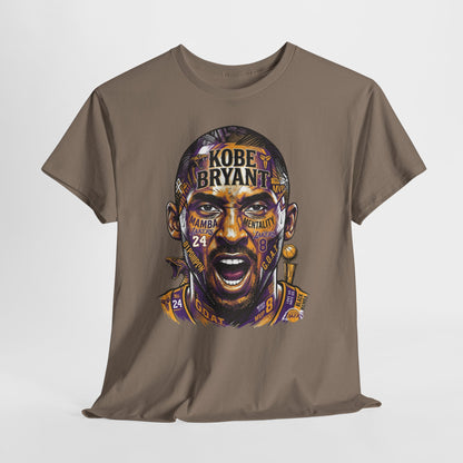 Kobe Bryant Portrait Tee — Lakers Tribute Basketball Shirt