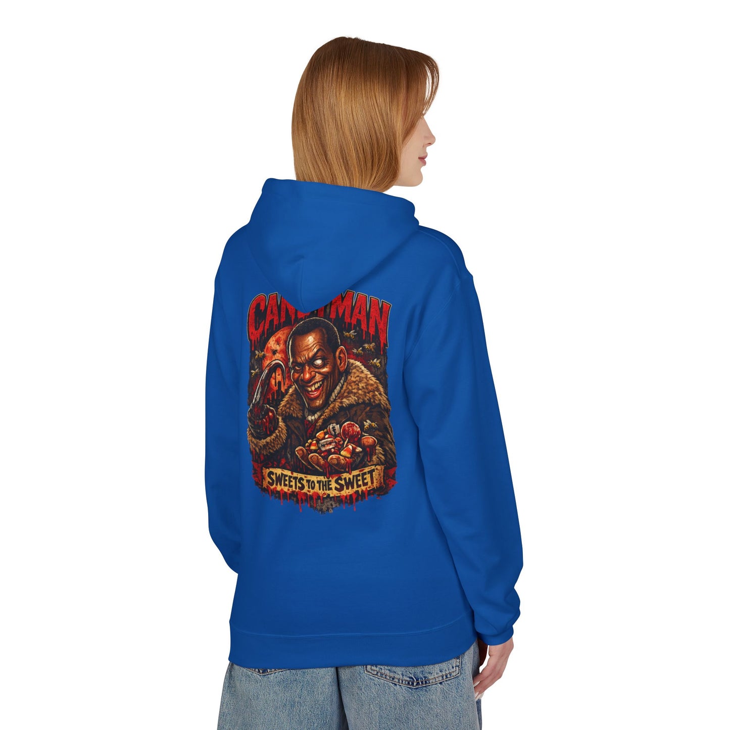 Horror Movie Candyman "Sweets to the Sweet" Retro Poster Midweight Softstyle Fleece Hoodie