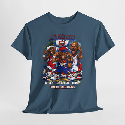 LA Clippers Cartoon Roster Tee — "The Knuckleheads" Team Graphic T-Shirt