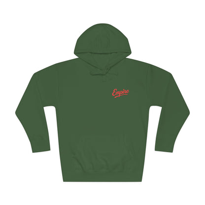 Empire Signature Embroidered Hoodie — Minimal Fleece with Red 'Empire' Logo