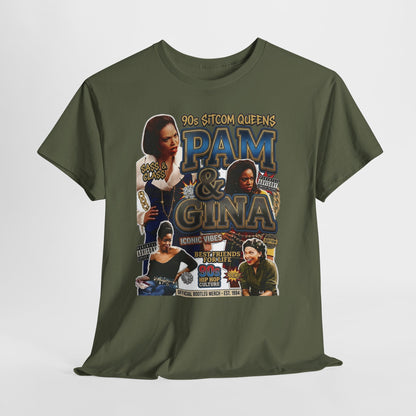 Pam & Gina Throwback Collage T-Shirt — 90s TV Queens Graphic Tee