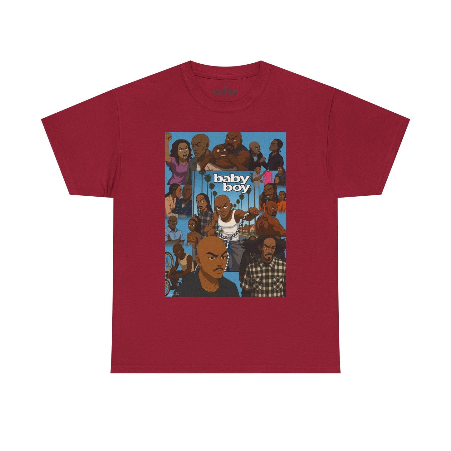 Baby Boy Unisex Heavy Cotton Tee - Retro Cartoon Design