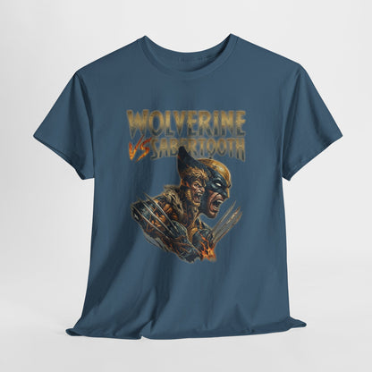 Wolverine vs Sabretooth Tee — Vintage Comic Battle Graphic T-Shirt
