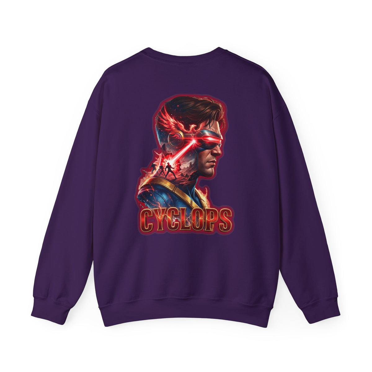 Cyclops Graphic Sweatshirt — Retro X‑Men Laser Portrait Crewneck