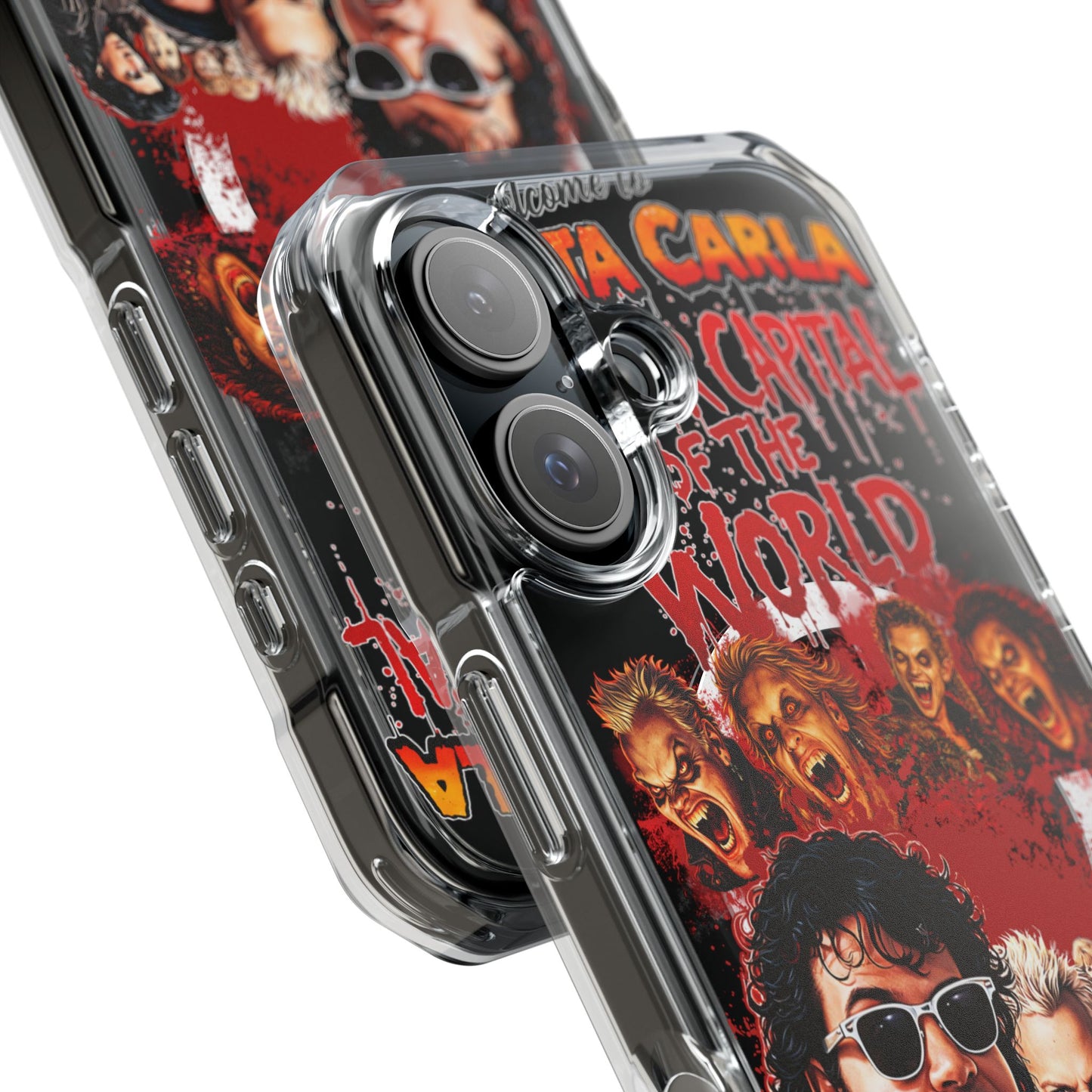 The Lost Boys Clear Magnetic Phone Case – Retro Vampire Movie Collage