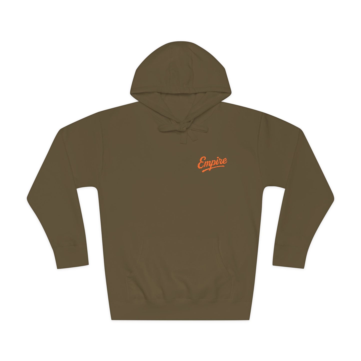 Empire Signature Embroidered Hoodie — Minimal Fleece with Orange 'Empire' Logo