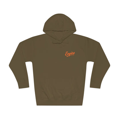 Empire Signature Embroidered Hoodie — Minimal Fleece with Orange 'Empire' Logo