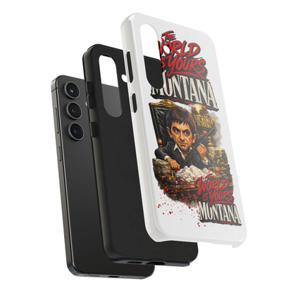 Tony Montana "The World Is Yours" Vintage Caricature Tough Phone Case