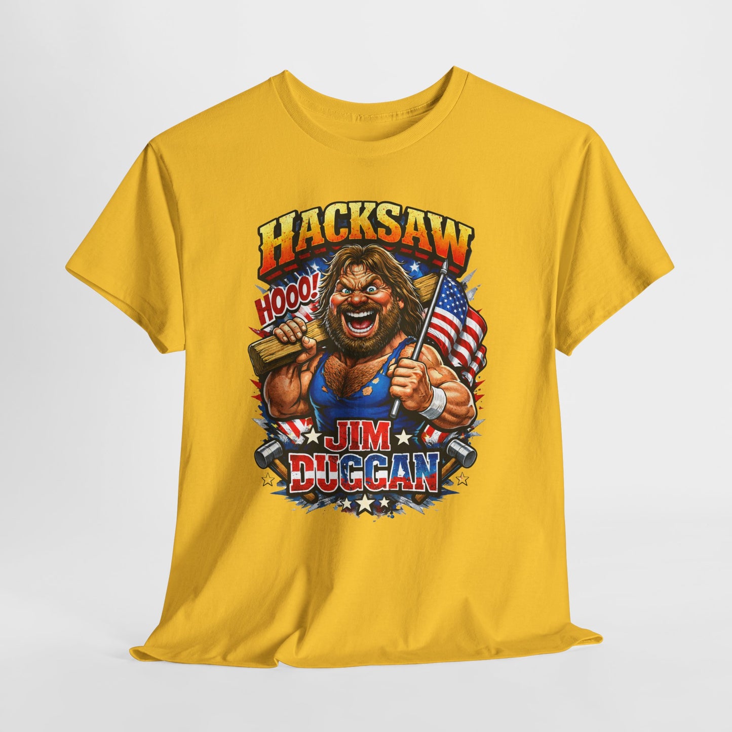 Jim Duggan “Hacksaw” Graphic Tee – Retro Wrestling Fan Shirt